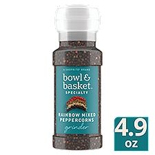 Bowl & Basket Specialty Rainbow Mixed Peppercorns Grinder, 4.9 oz