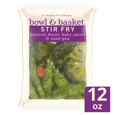 Bowl & Basket Stir Fry Broccoli Floret, Baby Carrot & Snow Pea, 12 oz, 12 Ounce