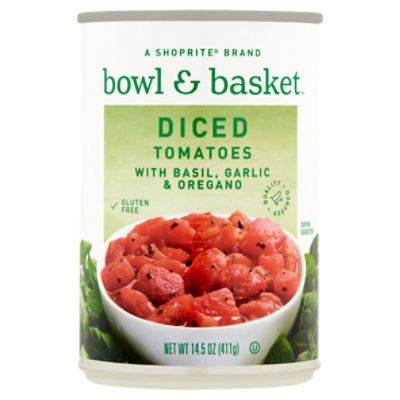 Bowl & Basket Diced Tomatoes with Basil, Garlic & Oregano, 14.5 oz