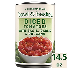 Bowl & Basket Diced Basil, Garlic and Oregano, Tomatoes, 14.5 Ounce