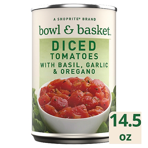 Bowl & Basket Diced Tomatoes with Basil, Garlic & Oregano, 14.5 oz