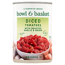 Bowl & Basket Diced with Roasted Garlic & Onion, Tomatoes , 14.5 Ounce