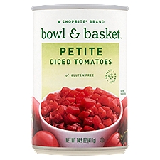 Bowl & Basket Petite Diced, Tomatoes, 14.5 Ounce