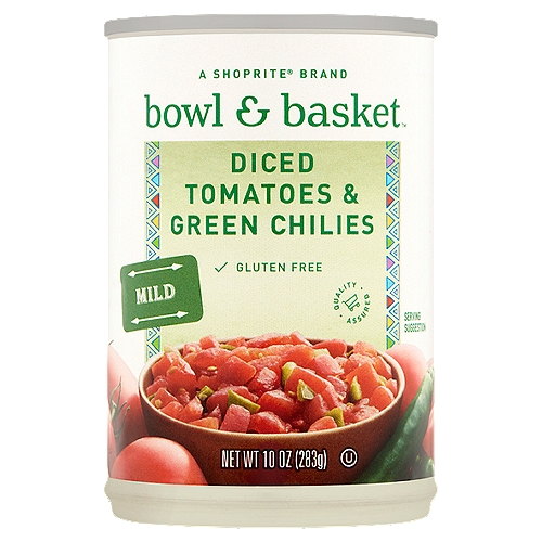 Bowl & Basket Mild Diced Tomatoes & Green Chilies, 10 oz