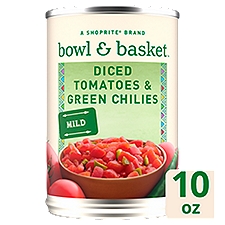 Bowl & Basket Mild Diced Tomatoes & Green Chilies, 10 oz