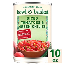 Bowl & Basket Original Diced Tomatoes & Green Chilies, 10 oz