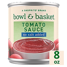 Bowl & Basket No Salt Added, Tomato Sauce, 8 Ounce