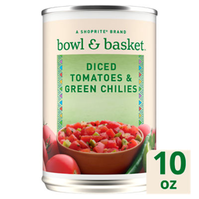 Bowl & Basket Diced Tomatoes & Green Chilies, 10 oz