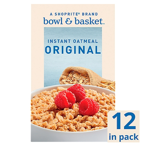 Bowl & Basket Original Instant Oatmeal, 0.98 oz, 12 count