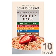Bowl & Basket Instant Oatmeal Variety Pack, 10 count, 12.41 oz, 12.41 Ounce