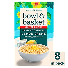 Bowl & Basket Lemon Crème Instant Oatmeal Limited Edition, 1.41 oz, 8 count, 11.28 Ounce