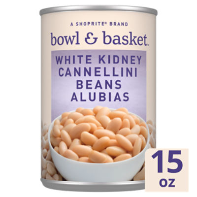 Bowl & Basket White Kidney Cannellini Beans Alubias, 15 oz, 15 Ounce