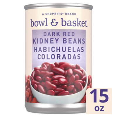 Bowl & Basket Dark Red Kidney Beans, Habichuelas Coloradas, 15 oz, 15 Ounce