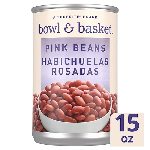 Bowl & Basket Pink Beans, Habichuelas Rosadas, 15 oz
Good Source of Fiber*
*See Nutrition Information for Sodium Content