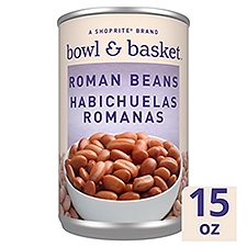 Bowl & Basket Roman Beans, Habichuelas Romanas, 15 oz