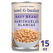 Bowl & Basket Navy Beans, Habichuelas Blancas, 15 oz