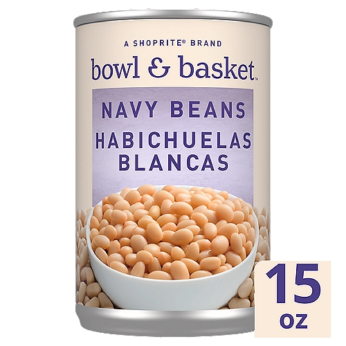 Bowl & Basket Navy Beans, Habichuelas Blancas, 15 oz
