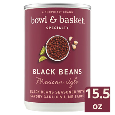 Bowl & Basket Specialty Mexican Style Black Beans, 15.5 oz, 15.5 Ounce