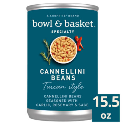 Bowl & Basket Specialty Tuscan Style Cannellini Beans, 15.5 oz, 15.5 Ounce