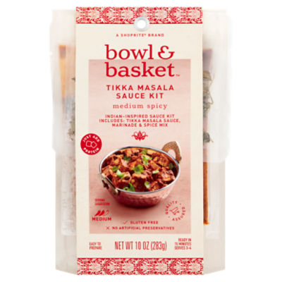 Bowl & Basket Medium Spicy Tikka Masala Sauce Kit, 10 oz