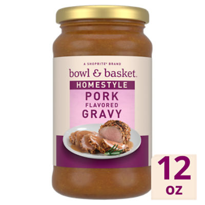 Bowl & Basket Homestyle Pork Flavored Gravy, 12 oz, 12 Ounce