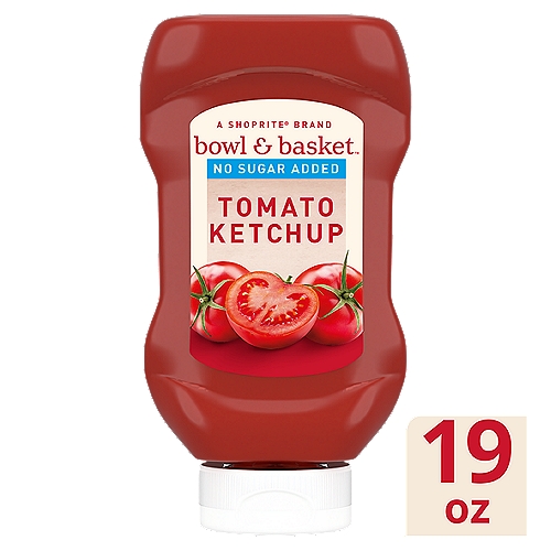 Bowl & Basket No Sugar Added Tomato Ketchup, 19 oz