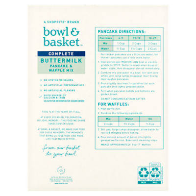 Bowl & Basket Complete Buttermilk Pancake & Waffle Mix, 32 oz