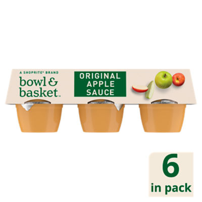 Bowl & Basket Original Apple Sauce, 6 count, 24 oz, 24 Ounce