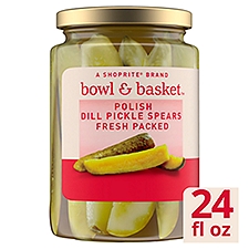 Bowl & Basket Fresh Packed Polish Dill Pickle Spears, 24 fl oz, 24 Fluid ounce