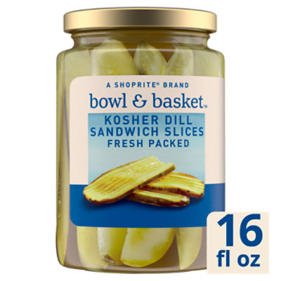 Bowl & Basket Kosher Dill Sandwich Slices, 16 fl oz, 16 Fluid ounce