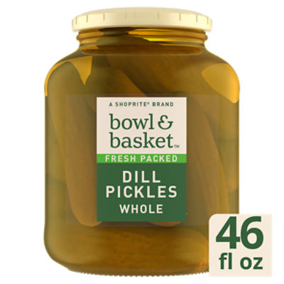 Bowl & Basket Whole Dill Pickles, 46 fl oz