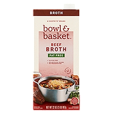 Bowl & Basket Fat Free Beef Broth, 32 oz, 32 Ounce