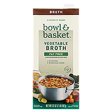 Bowl & Basket Fat Free Vegetable Broth, 32 oz, 8 Ounce