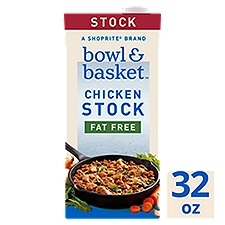 Bowl & Basket Fat Free Chicken Stock, 32 oz, 32 Ounce