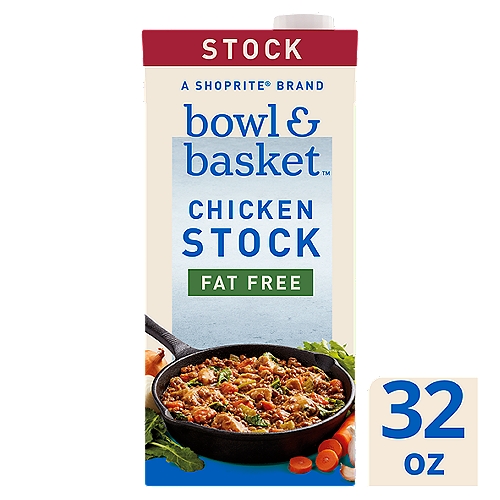 Bowl & Basket Fat Free Chicken Stock, 32 oz