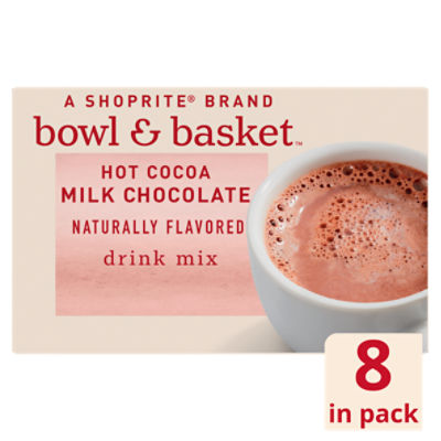 Bowl & Basket Hot Cocoa Milk Chocolate Drink Mix, 1.38 oz, 8 count, 11 Ounce