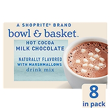 Bowl & Basket Hot Cocoa Milk Chocolate with Marshmallows Drink Mix, 1.38 oz, 8 count, 11 Ounce