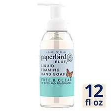 Paperbird Blue Free & Clear Liquid Foaming Hand Soap, 12 fl oz