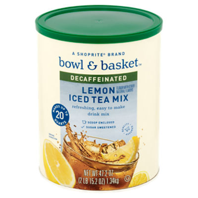 Bowl & Basket Decaffeinated Lemon Iced Tea Mix, 47.2 oz - ShopRite