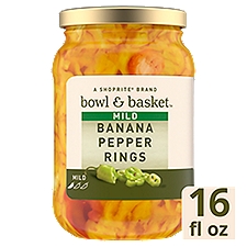 Bowl & Basket Mild Banana Pepper Rings, 16 fl oz