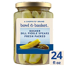 Bowl & Basket Kosher Dill Pickle Spears, 24 fl oz, 24 Fluid ounce