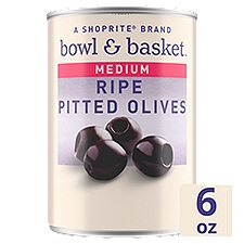 Bowl & Basket Medium Ripe Pitted Olives, 6 oz, 6 Ounce