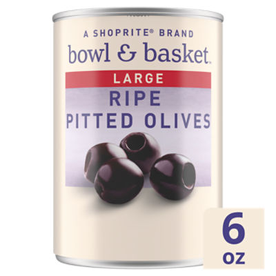 Bowl & Basket Large Ripe Pitted Olives, 6 oz, 6 Ounce