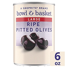 Bowl & Basket Large Ripe Pitted Olives, 6 oz, 6 Ounce