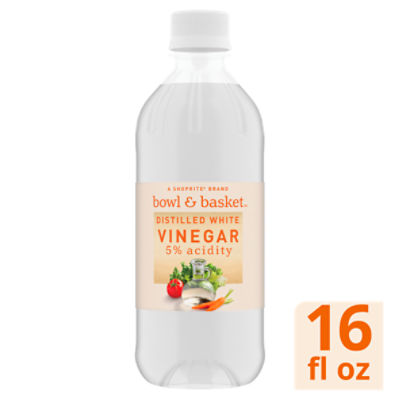 Bowl & Basket Distilled White Vinegar, 16 fl oz, 16 Fluid ounce