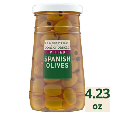 Bowl & Basket Pitted Spanish Olives, 4.23 oz, 4.23 Ounce