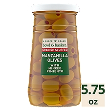 Bowl & Basket Spanish Stuffed Olives with Minced Pimiento, 5.75 oz, 5.75 Ounce