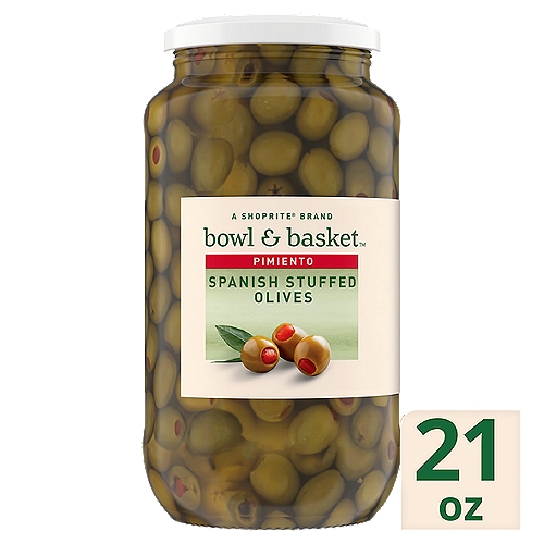 Bowl & Basket Spanish Stuffed Olives with Minced Pimiento, 21 oz