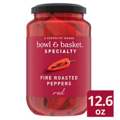 Bowl & Basket Specialty Red Fire Roasted Peppers, 12.6 oz, 12.6 Ounce