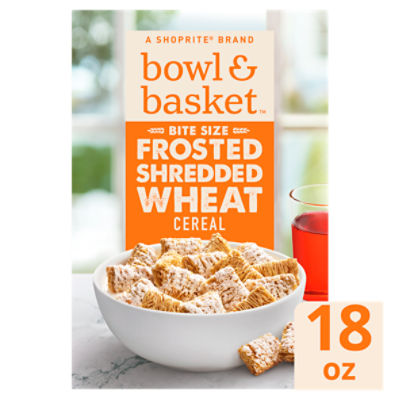 Bowl & Basket Frosted Shredded Wheat Cereal Bite Size, 18 oz, 18 Ounce